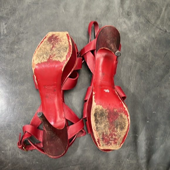 YSL Red River Gauche Heels Sz 42 or 12 - Picture 5 of 14